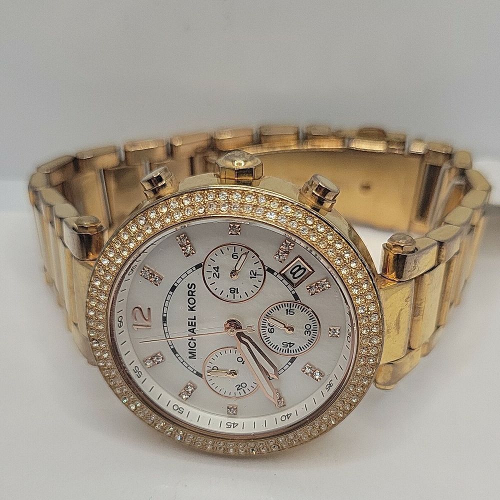 Michael Kors MK5491 Women's Stainless Steel Analog White Dial Quartz Watch BC625 - Picture 6 of 10